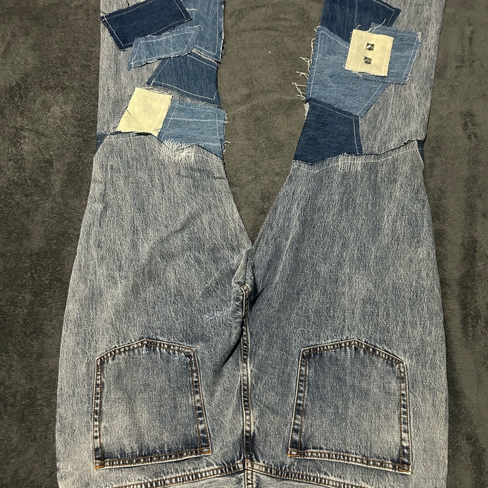 Patchwork Denim Jeans - image 4